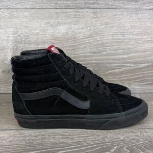 Vans Sk-8 Hi Black Suede Women’s Sz 7.5 High-Top Lace Up Skateboard Sneakers